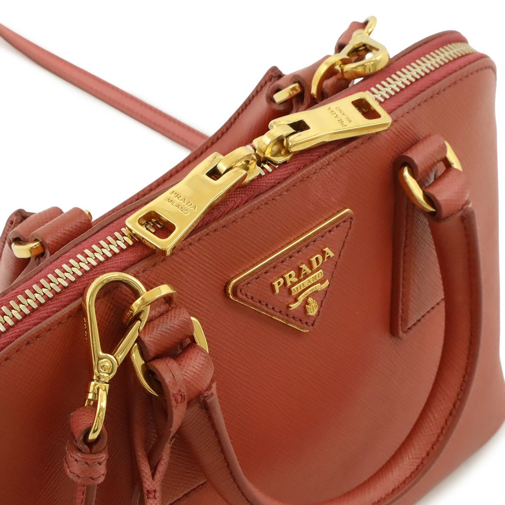 Prada Promenade Mini Bag 2-Way Crossbody Saffiano Leather Pink Gold — view 6