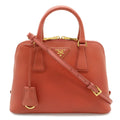 Prada Promenade Mini Bag 2-Way Crossbody Saffiano Leather Pink Gold