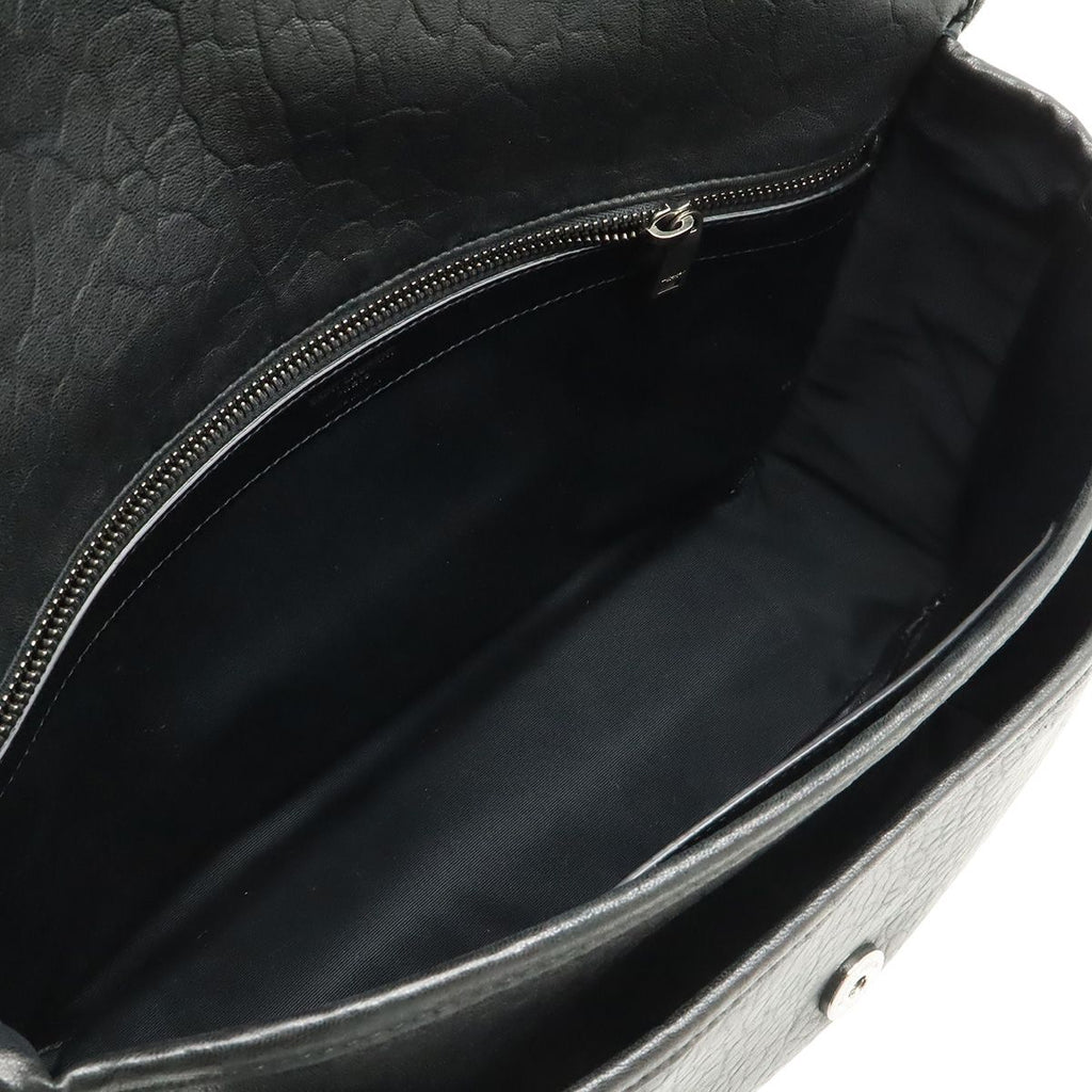 Saint Laurent Paris YSL Niki Shoulder Bag Gray Leather Black — view 6
