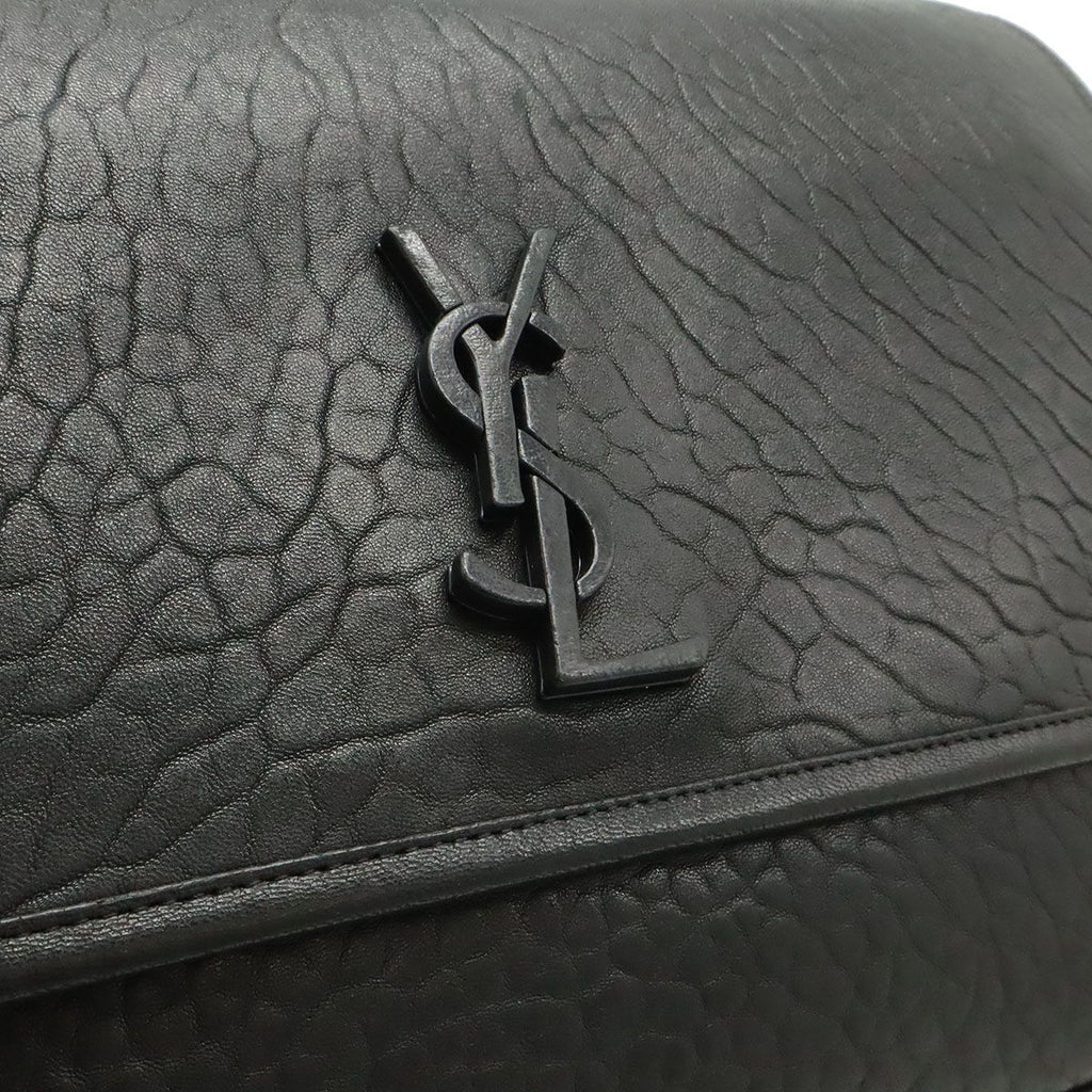 Saint Laurent Paris YSL Niki Shoulder Bag Gray Leather Black — view 8