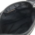 Prada Triangle Logo Shoulder Bag / Nylon / Leather / Nero Black / Silver — view 7