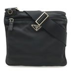 Prada Triangle Logo Shoulder Bag / Nylon / Leather / Nero Black / Silver