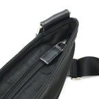 Prada Triangle Logo Shoulder Bag / Nylon / Leather / Nero Black / Silver — view 6