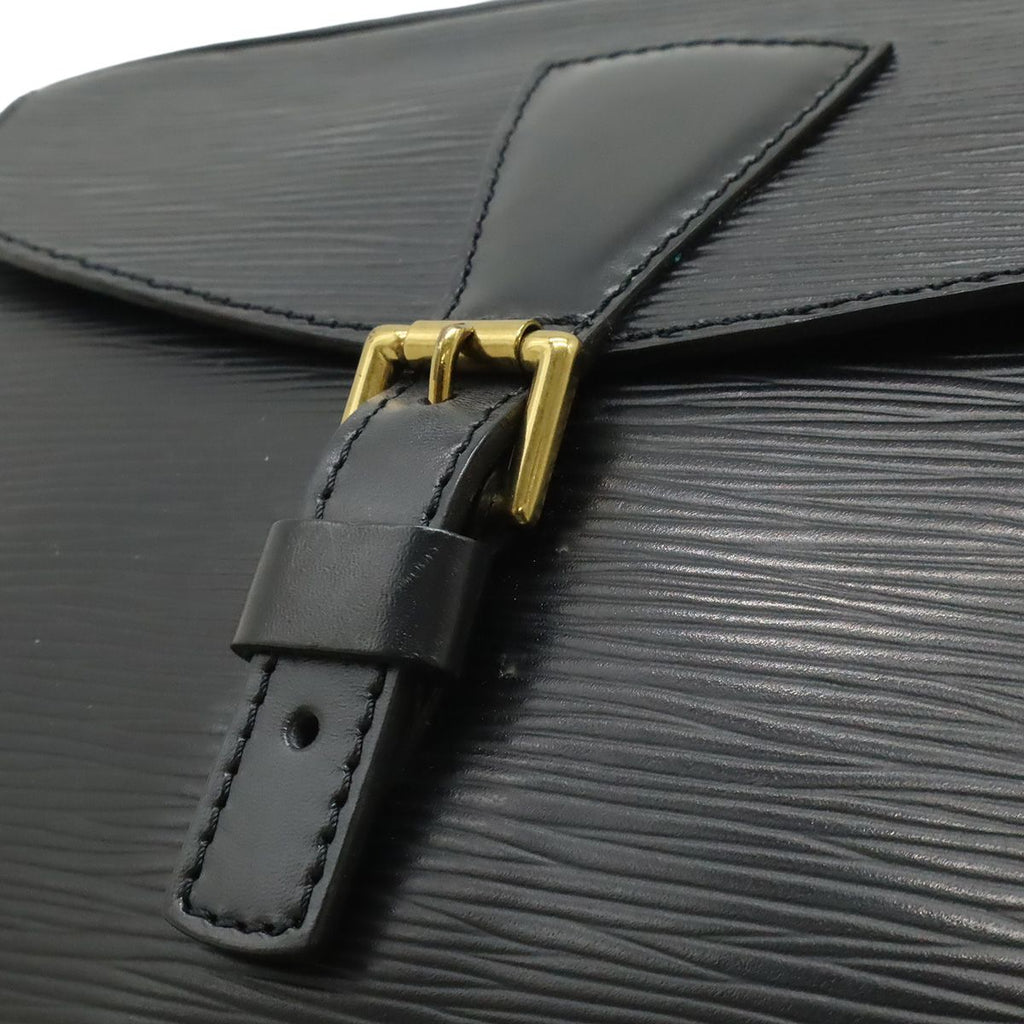 Louis Vuitton Epi Jeune Fille Shoulder Bag Clutch Leather Black Gold — view 9