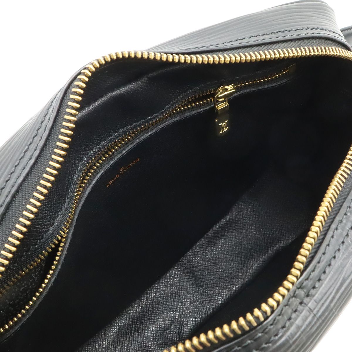 Louis Vuitton Epi Jeune Fille Shoulder Bag Clutch Leather Black Gold — view 6