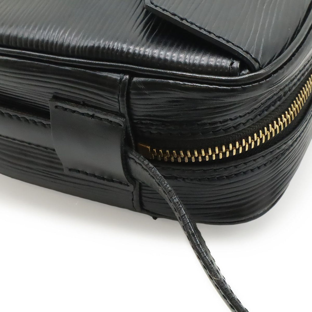Louis Vuitton Epi Jeune Fille Shoulder Bag Clutch Leather Black Gold — view 4