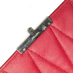 Prada Crossbody Chain Shoulder Bag Pink Saffiano Leather — view 7