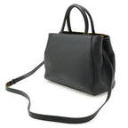 Fendi Petite Tote 2-Way Shoulder Bag Leather Black Gold — view 2