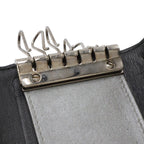 Chanel Camellia CC Logo Key Case Leather Black Silver Key Holder — view 7