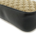 Gucci GG Marmont Canvas Shoulder Bag Pochette Chain Quilted Beige Black Gold — view 3