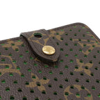 Louis Vuitton Monogram Perforated Compact Zip Bifold Wallet Vert Green — view 4