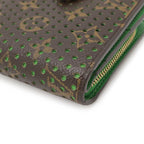 Louis Vuitton Monogram Perforated Compact Zip Bifold Wallet Vert Green — view 3