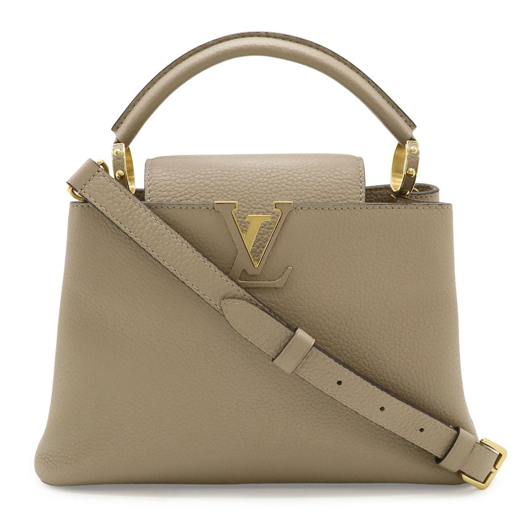 Louis Vuitton Capucines BB 2-Way Shoulder Bag Taurillon Leather Gray