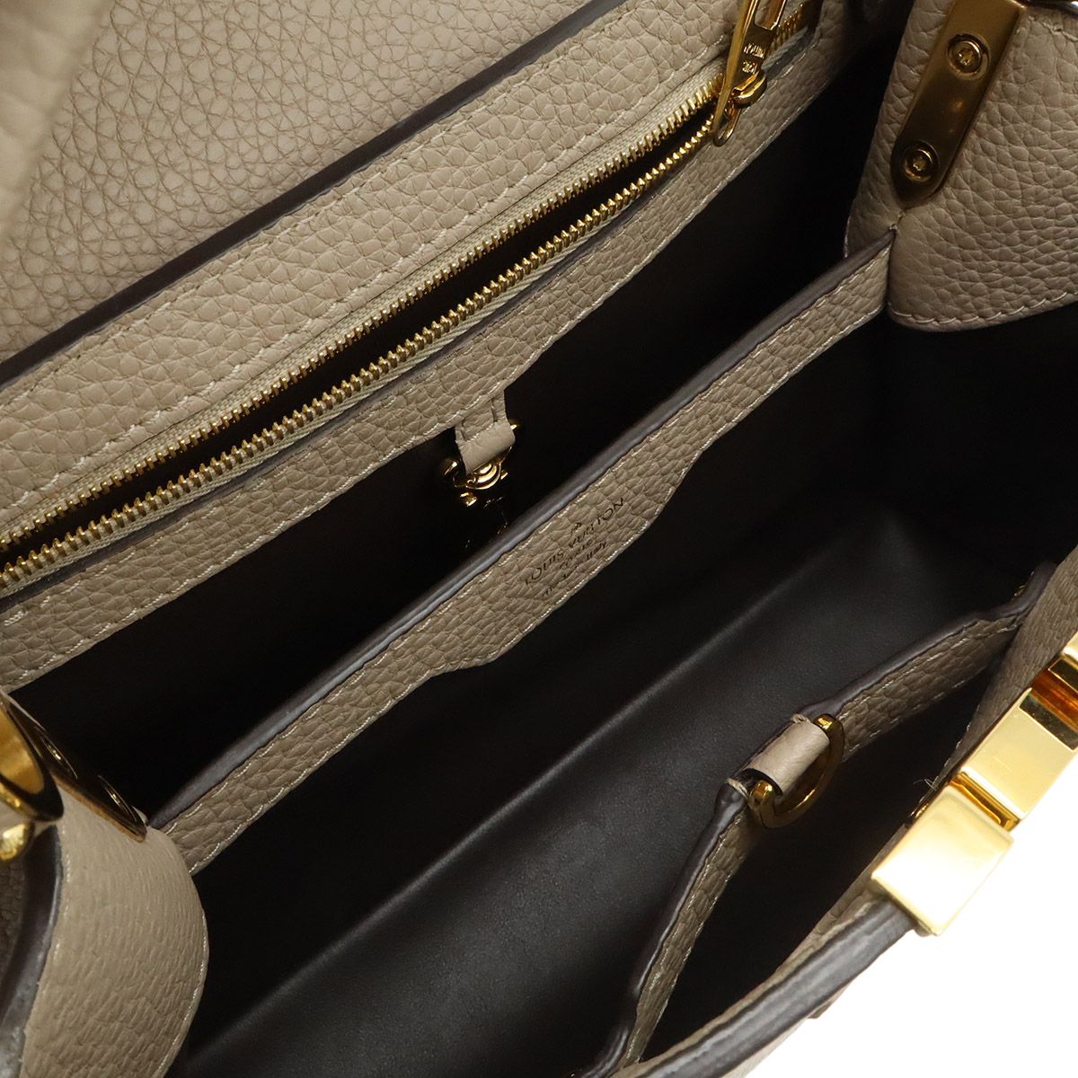 Louis Vuitton Capucines BB 2-Way Shoulder Bag Taurillon Leather Gray — view 7