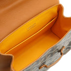 Goyard Saigon Mini Wooden Handle 2-Way Shoulder Bag Herringbone Pattern Brown — view 7