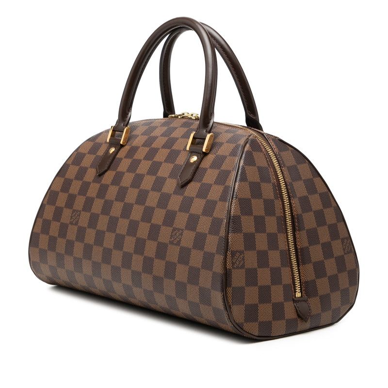 Louis Vuitton Damier Riviera Mini Boston Bag Ebene Brown Leather — view 2