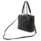 Saint Laurent Paris YSL Loulou Chain Shoulder Bag 2-Way Quilted Leather Black — view 2