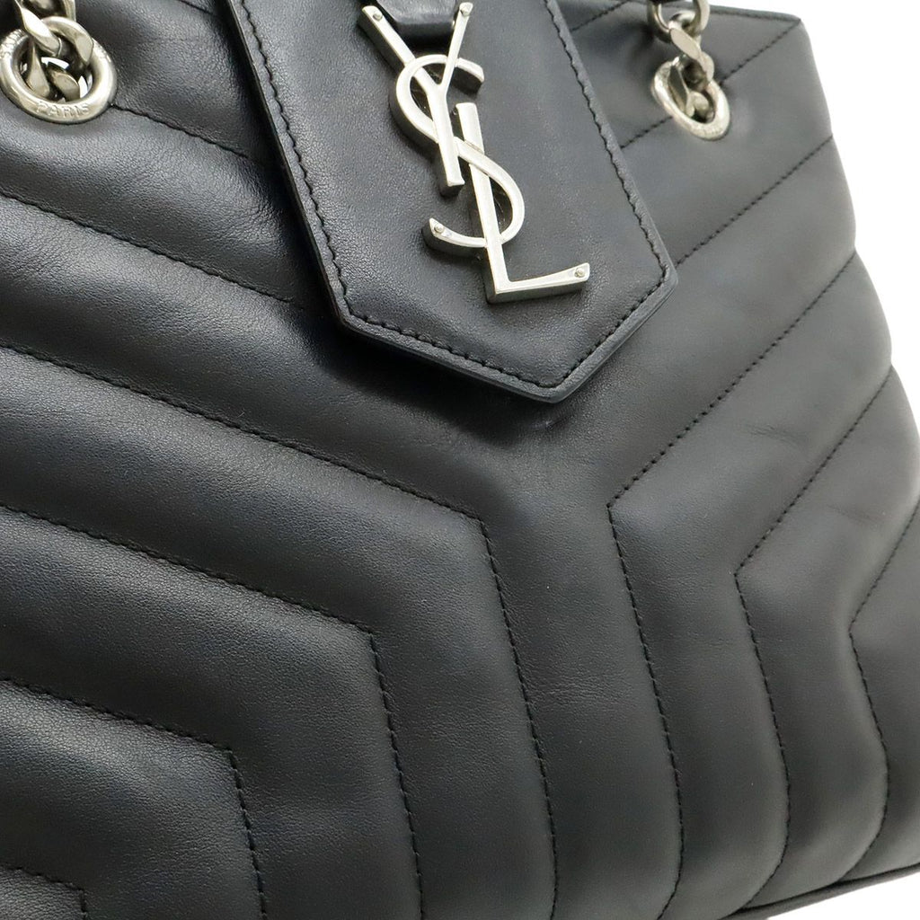 Saint Laurent Paris YSL Loulou Chain Shoulder Bag 2-Way Quilted Leather Black — view 9