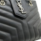 Saint Laurent Paris YSL Loulou Chain Shoulder Bag 2-Way Quilted Leather Black — view 9