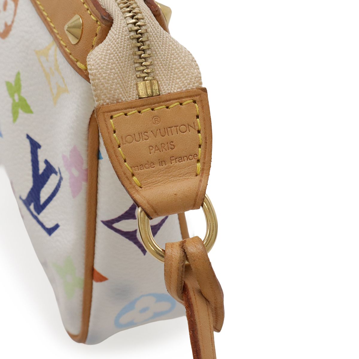 Louis Vuitton Monogram Multicolor Pochette Pouch Party Blanc White — view 5