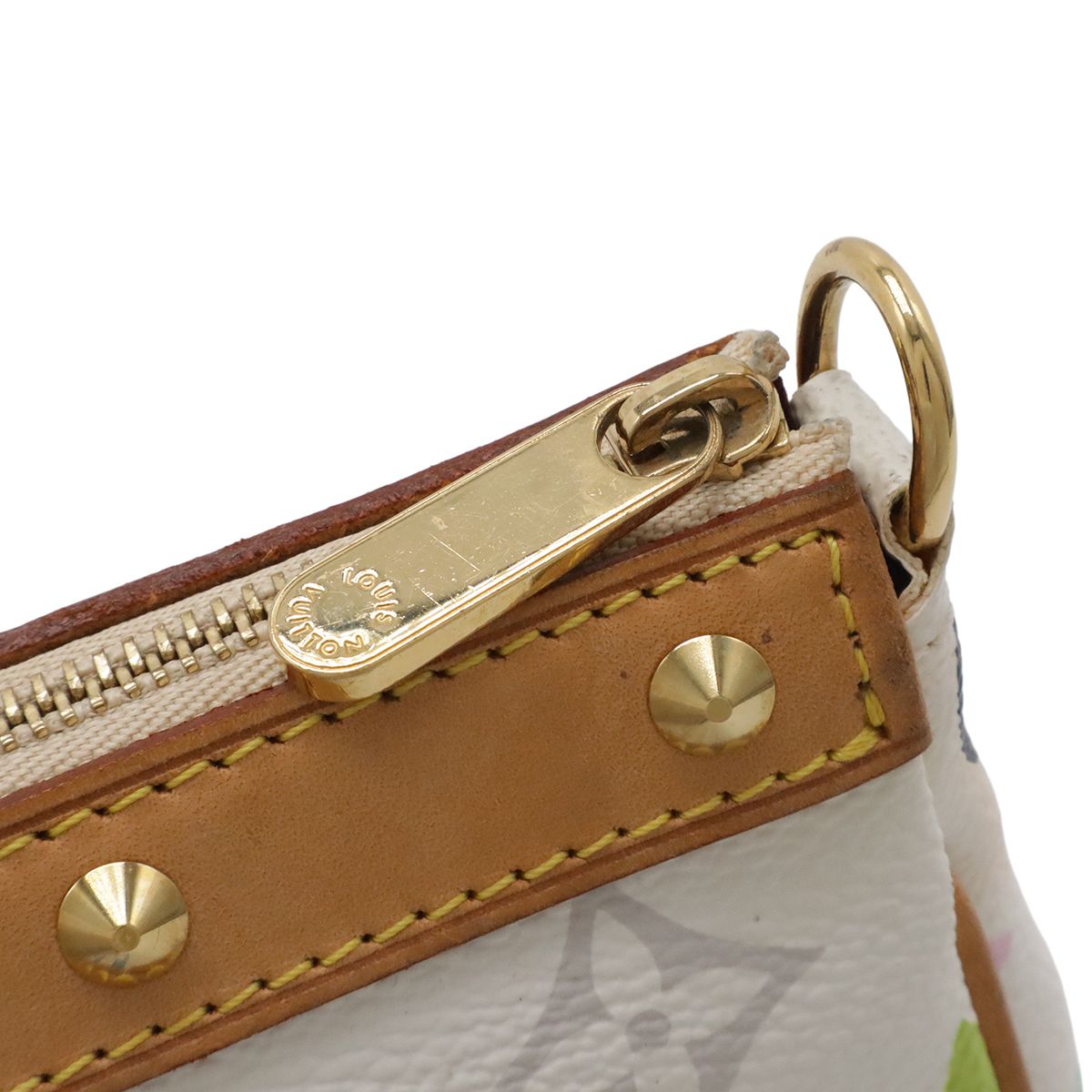 Louis Vuitton Monogram Multicolor Pochette Pouch Party Blanc White — view 4