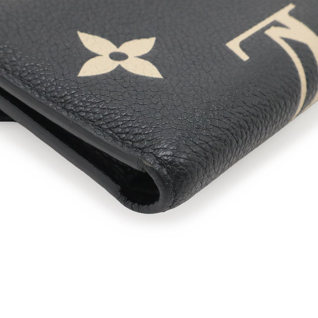 Louis Vuitton Monogram Empreinte Victorieuse Trifold Wallet Bicolor Black Beige — view 3