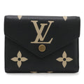 Louis Vuitton Monogram Empreinte Victorieuse Trifold Wallet Bicolor Black Beige