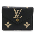 Louis Vuitton Monogram Empreinte Victorieuse Trifold Wallet Bicolor Black Beige