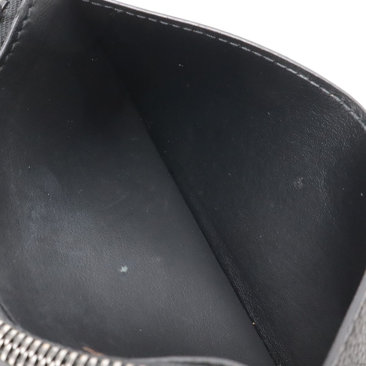 Louis Vuitton LV Aerogram Coin Card Holder Case Leather Noir Black — view 9