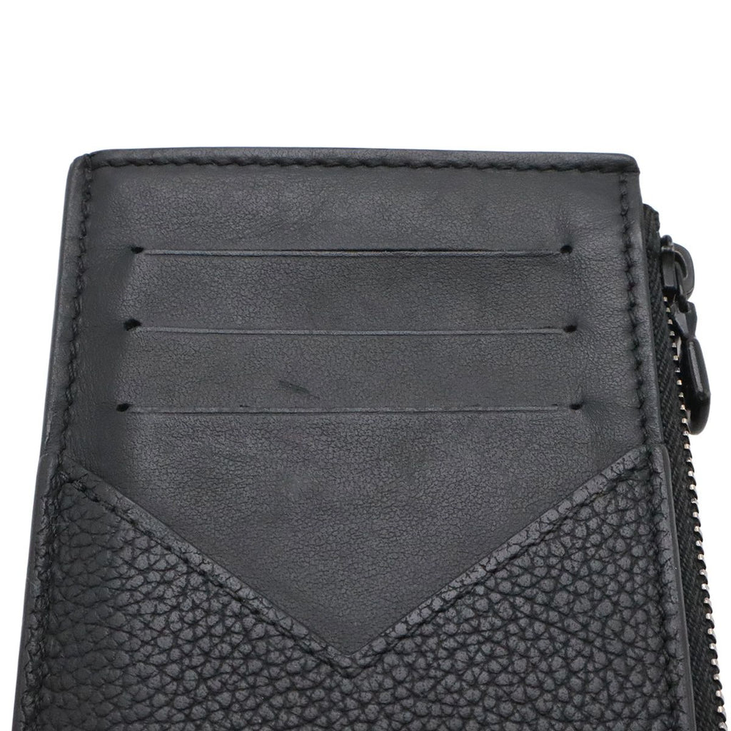 Louis Vuitton LV Aerogram Coin Card Holder Case Leather Noir Black — view 4