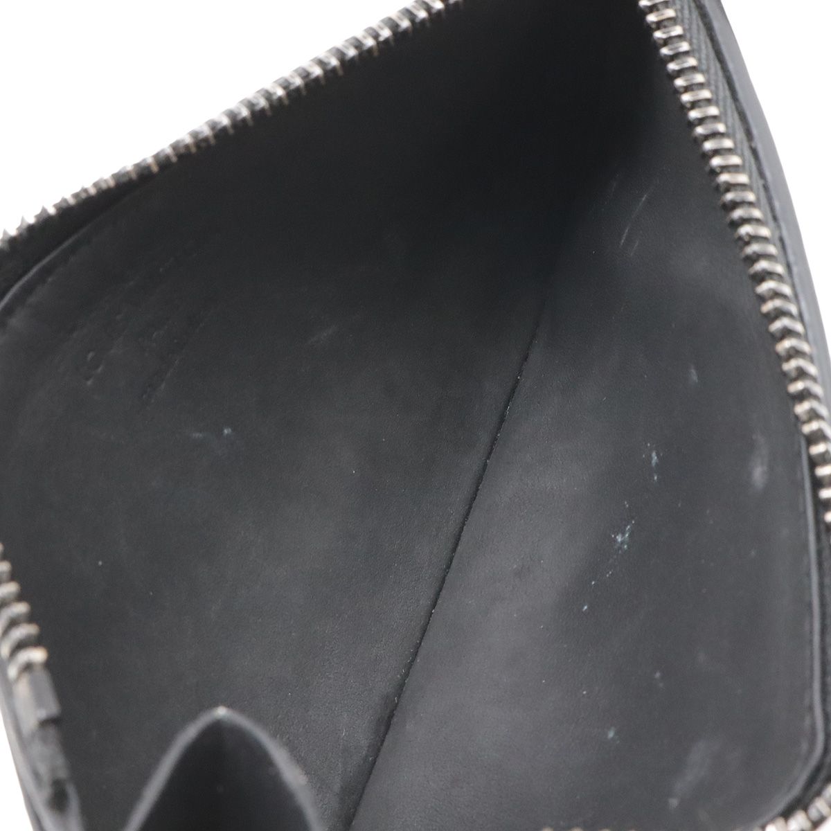 Louis Vuitton LV Aerogram Coin Card Holder Case Leather Noir Black — view 7