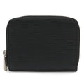 Louis Vuitton Epi Zippy Coin Case Leather Purse Noir Black Silver