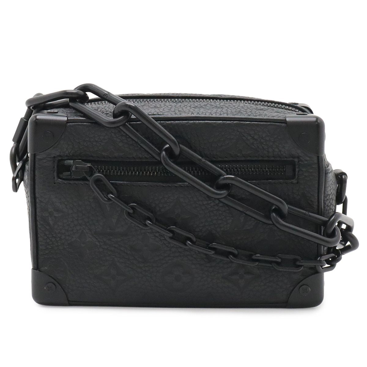 Louis Vuitton Taurillon Monogram Mini Soft Trunk Shoulder Bag Plastic Chain