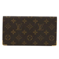 Louis Vuitton Monogram Porte Cheques Double Bifold Wallet Checkbook Case