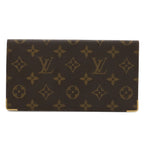 Louis Vuitton Monogram Porte Cheques Double Bifold Wallet Checkbook Case