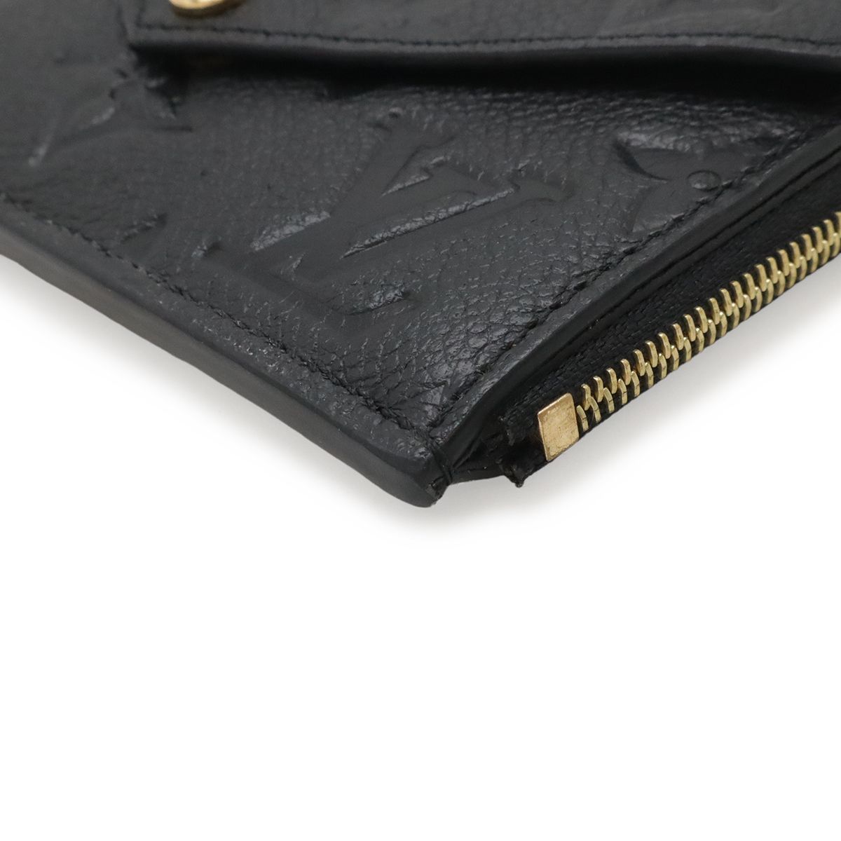 Louis Vuitton Monogram Empreinte Card Holder Recto Verso Coin Case Noir Black — view 3