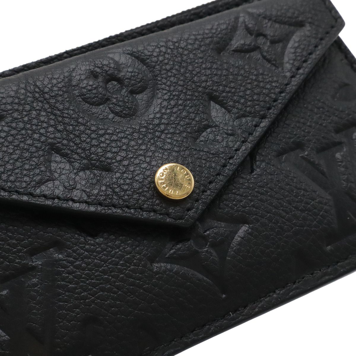 Louis Vuitton Monogram Empreinte Card Holder Recto Verso Coin Case Noir Black — view 4