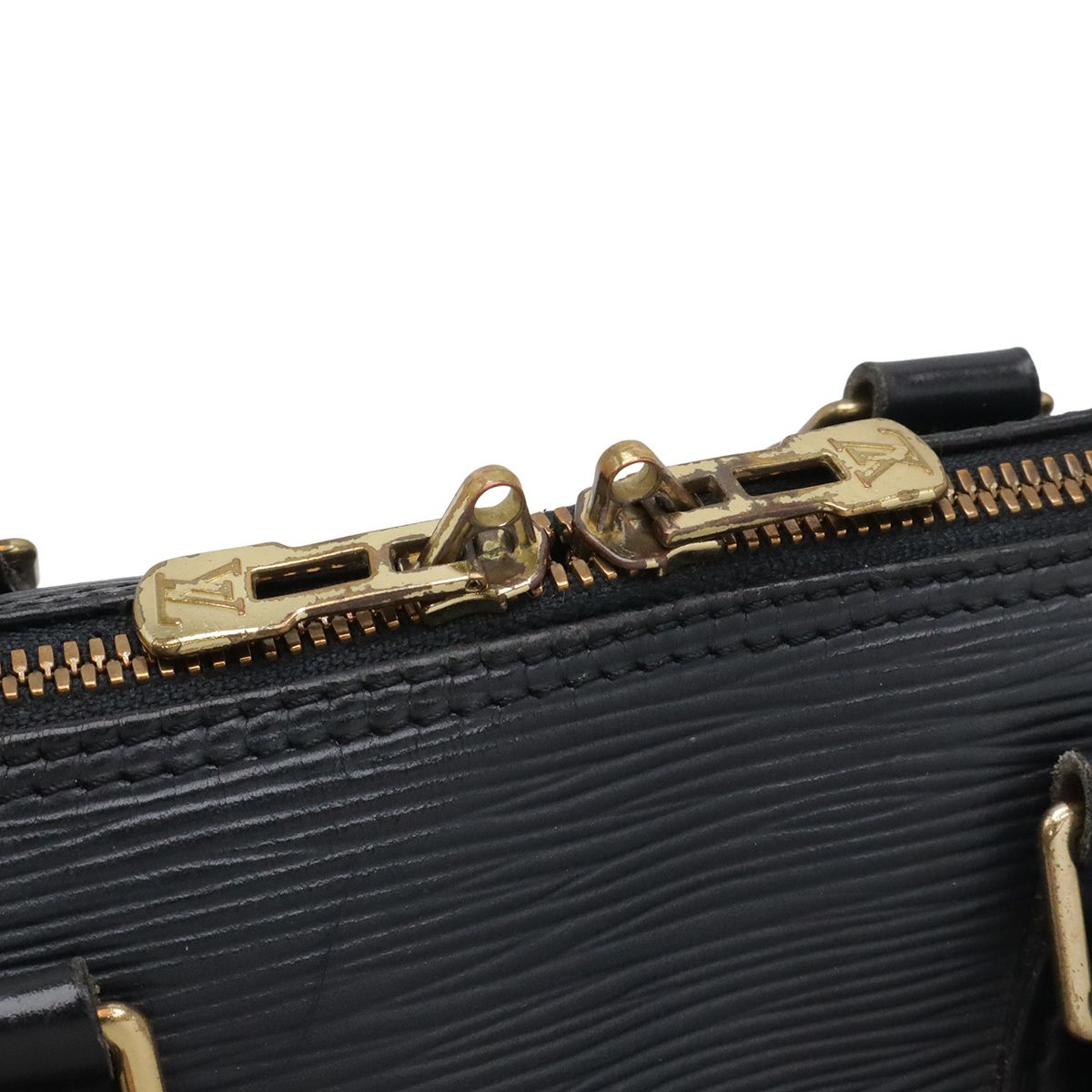 Louis Vuitton Epi Alma Handbag Leather Noir Black Gold — view 4