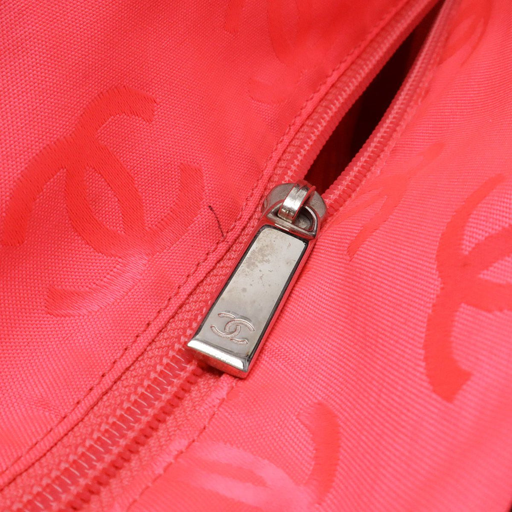 Chanel Cambon Line CC Logo Large Tote Shoulder Bag Soft Calf Black Pink Silver — view 5
