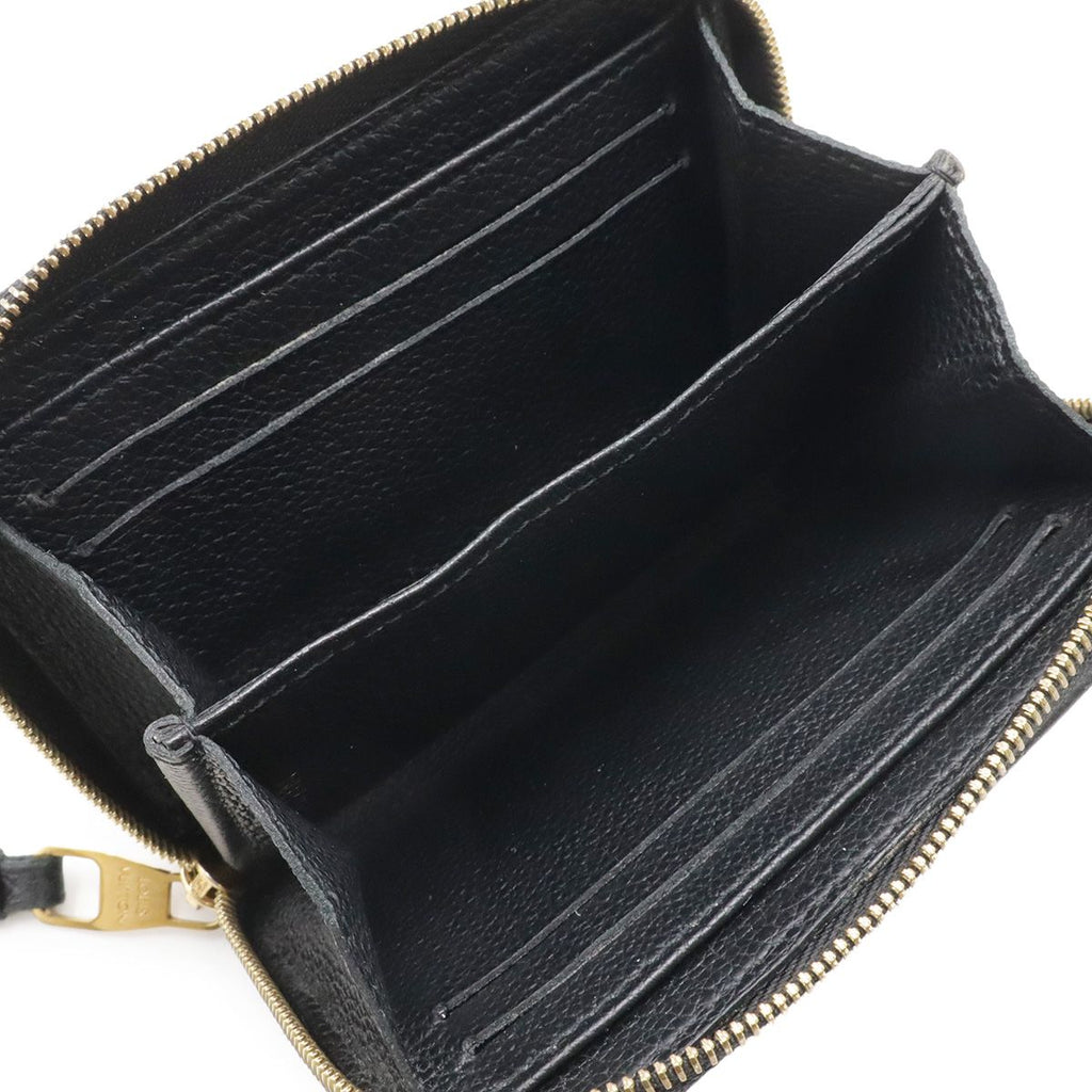 Louis Vuitton Monogram Empreinte Zippy Coin Purse Small Noir Black — view 5