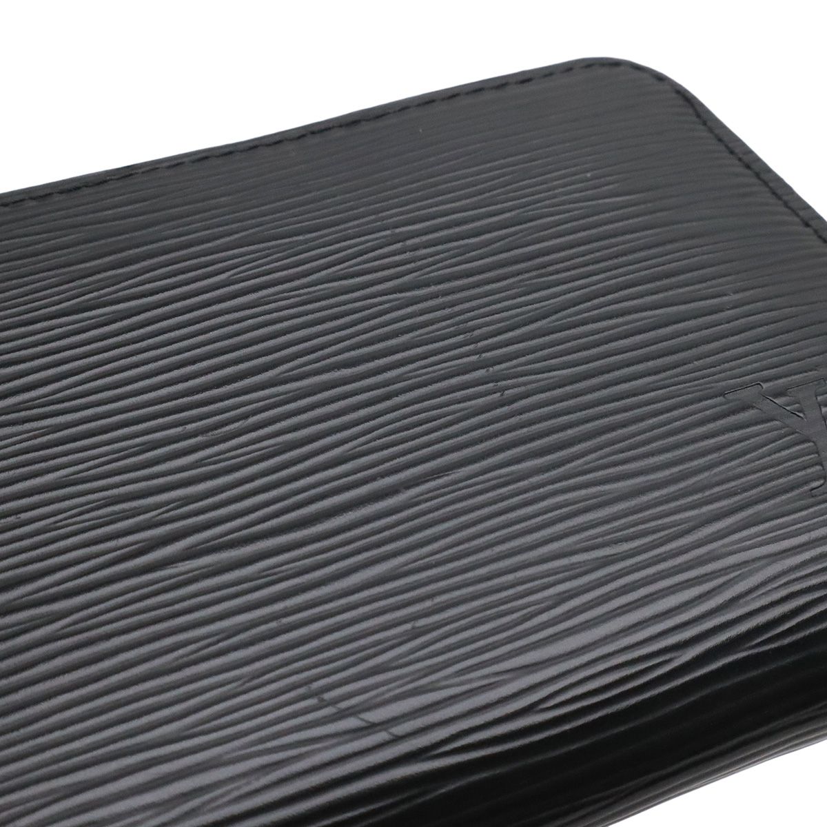 Louis Vuitton Epi Zippy Zip Around Wallet Leather Black Silver — view 4
