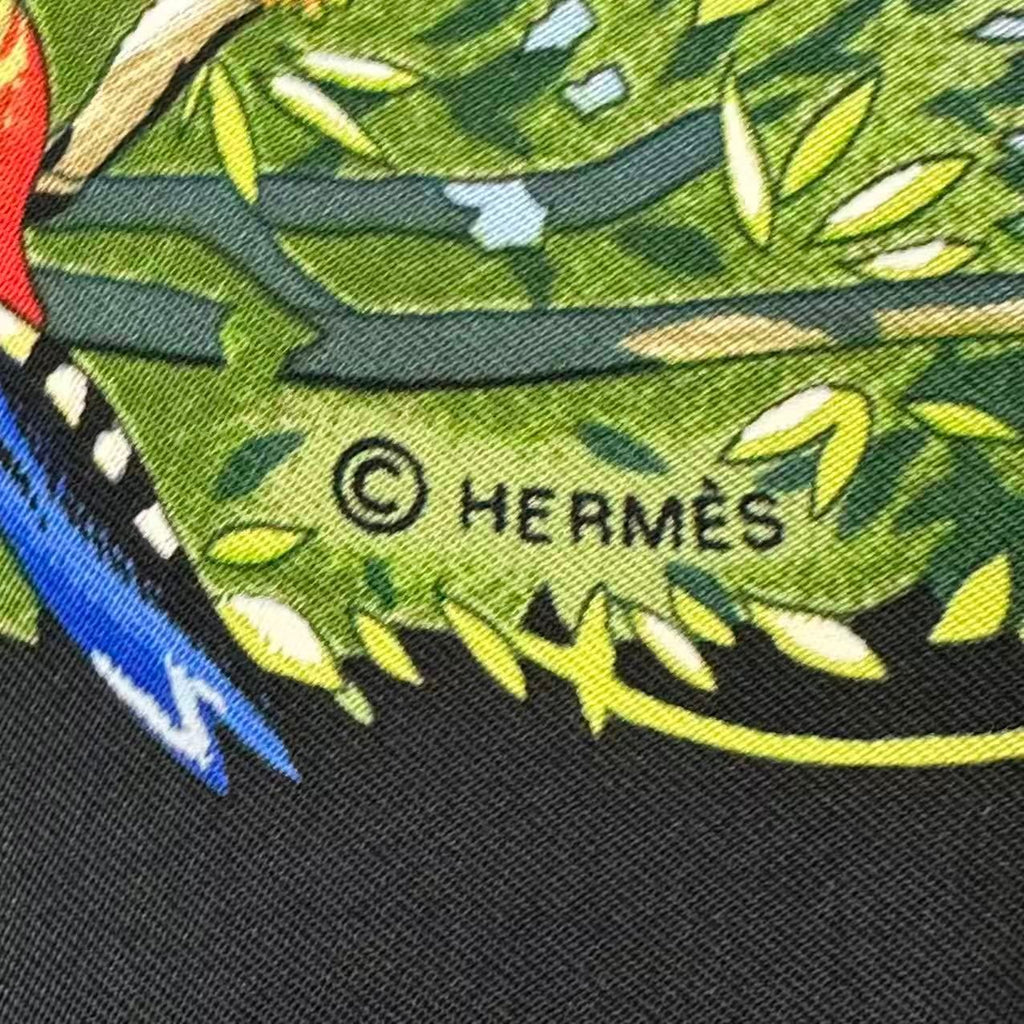 Hermes Carre 90 Scarf Silk Sichuan Panda Multicolor — view 9