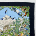 Hermes Carre 90 Scarf Silk Sichuan Panda Multicolor — view 6