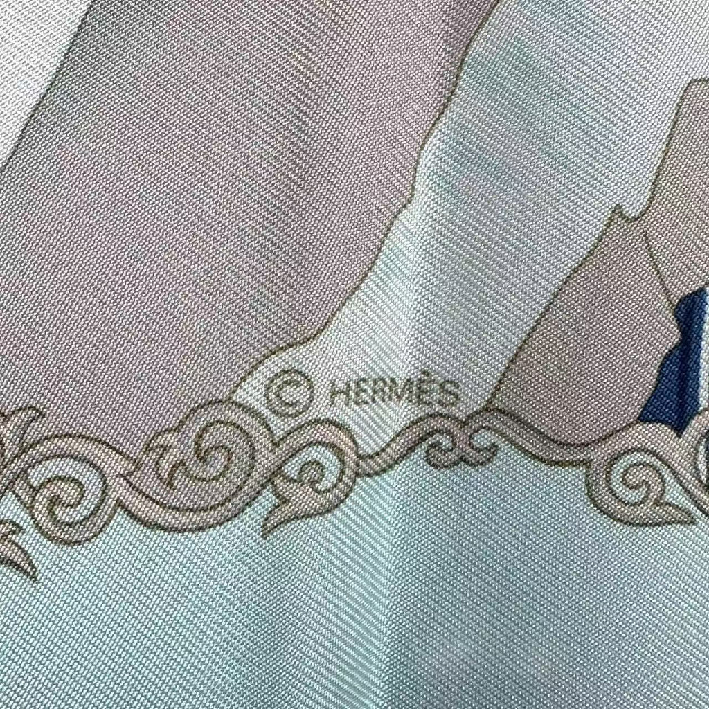 Hermes Carre 90 Scarf Silk Hommage a L'explorateur Sir Ernest Shackleton Homage — view 8