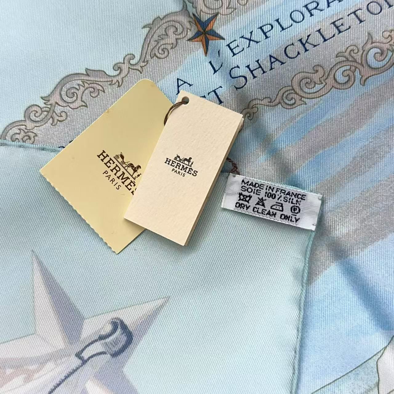 Hermes Carre 90 Scarf Silk Hommage a L'explorateur Sir Ernest Shackleton Homage — view 4