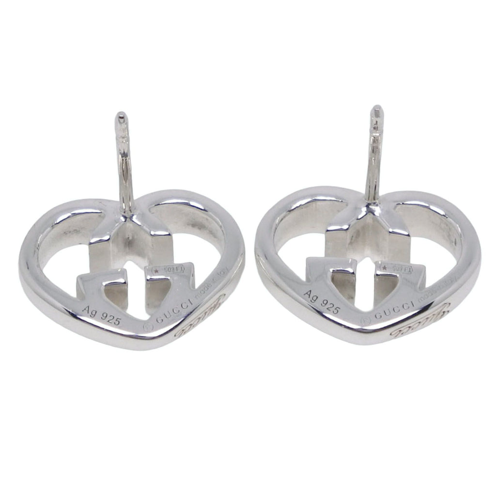 Gucci Interlocking Heart 925 Sterling Silver Earrings — view 5