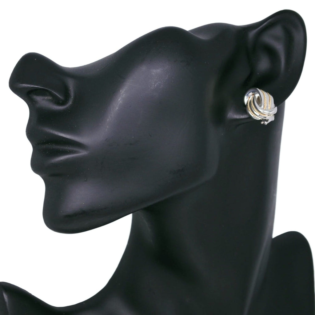 Tiffany & Co Twist 925 Sterling Silver and 18k Yellow Gold Earrings — view 2