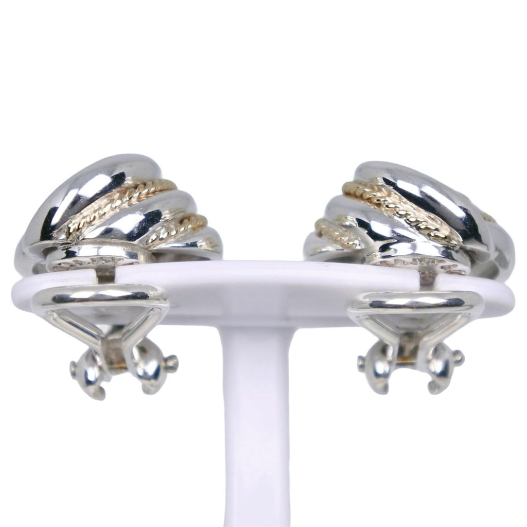 Tiffany & Co Twist 925 Sterling Silver and 18k Yellow Gold Earrings — view 3