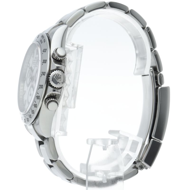 Rolex Cosmograph Daytona Watch Buckle Box Card Stainless Steel White Polished — view 3