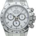 Rolex Cosmograph Daytona Watch Buckle Box Card Stainless Steel White Polished